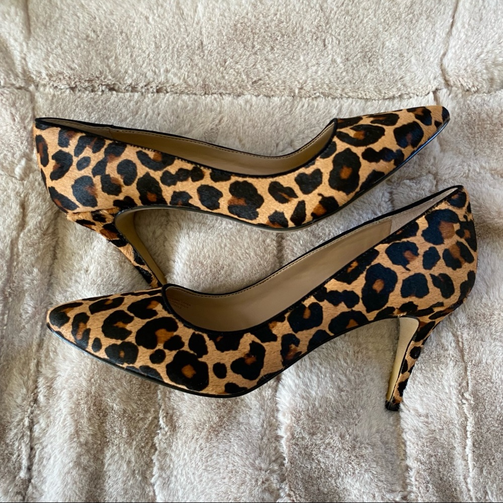 INC Calf Hair Leopard Stiletto Heels - Size 9 - Picture 5 of 8